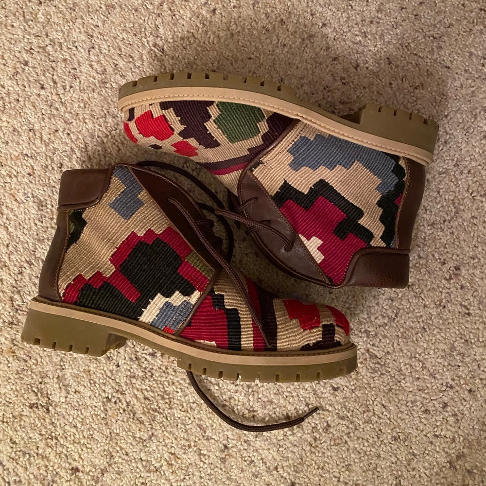 Funky Turkish carpet boots